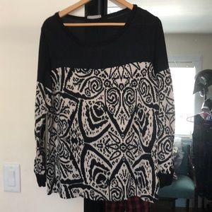 Black and white tunic